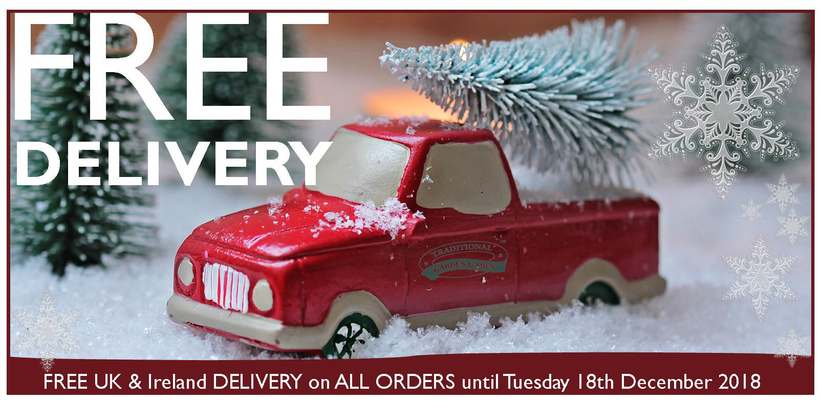 FREE delivery to UK and Ireland on ALL orders