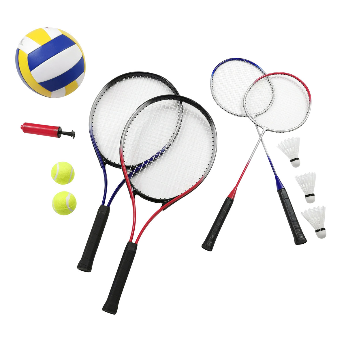 3 in 1 Badminton Volleyball &amp; Tennis Playset with 5m Net