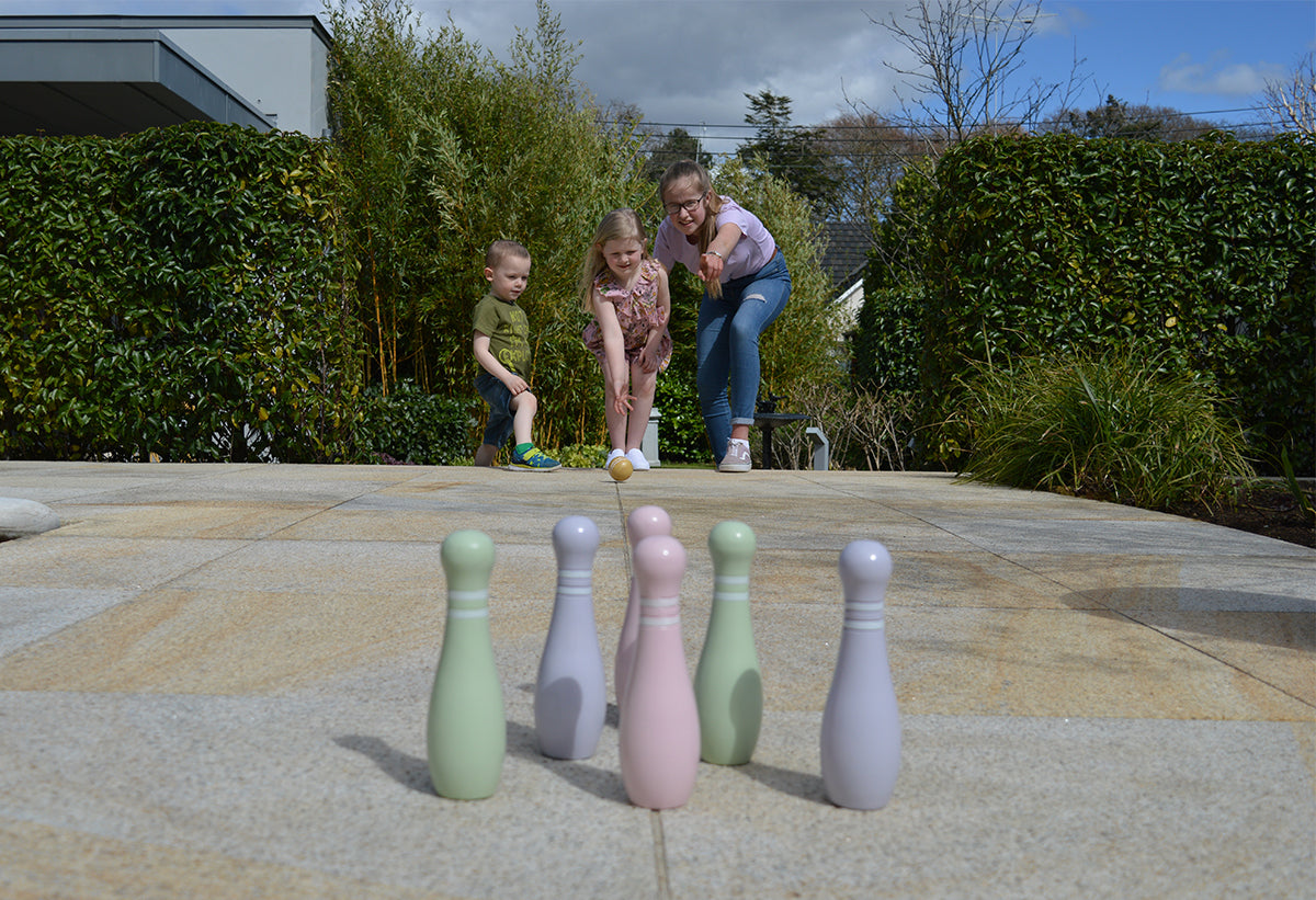 Traditional Garden Games NEW Junior Wooden Skittles