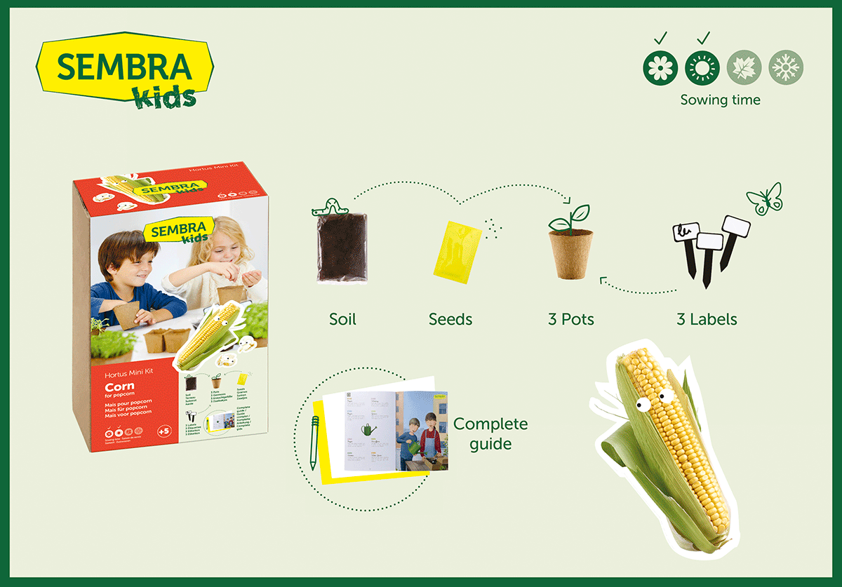 Traditional Garden Games Sembra Corn for Popcorn Kit