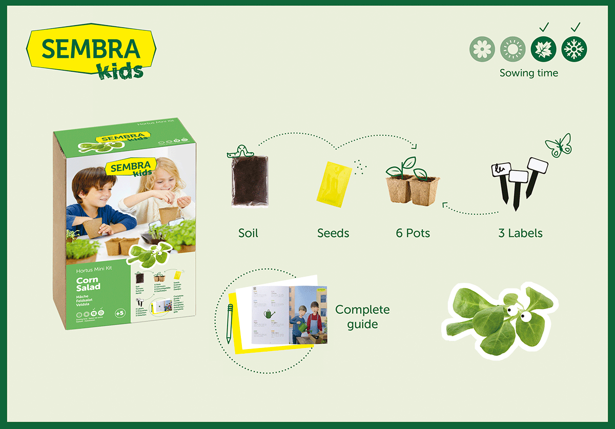 Traditional Garden Games Sembra Corn Salad (Lambs Lettuce) Kit